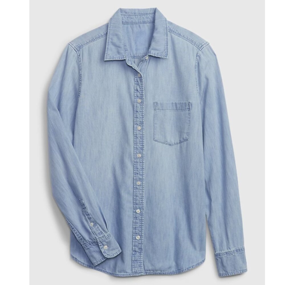Gap Denim Chambray Shirt Size L